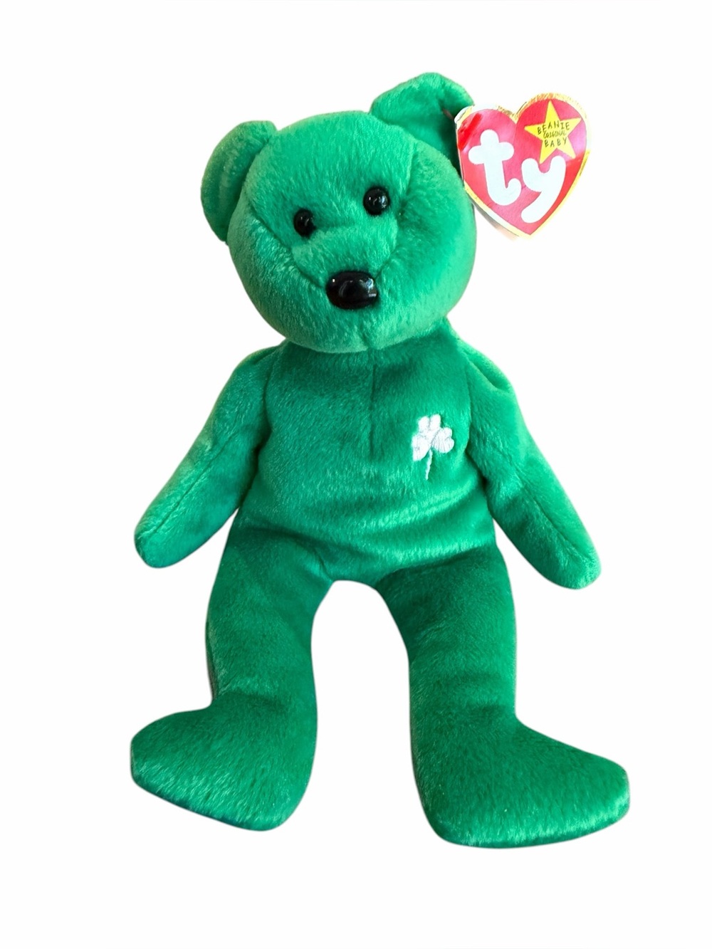 Vintage 1997 Erin the Irish Bear TY Beanie Baby WITH ERRORS